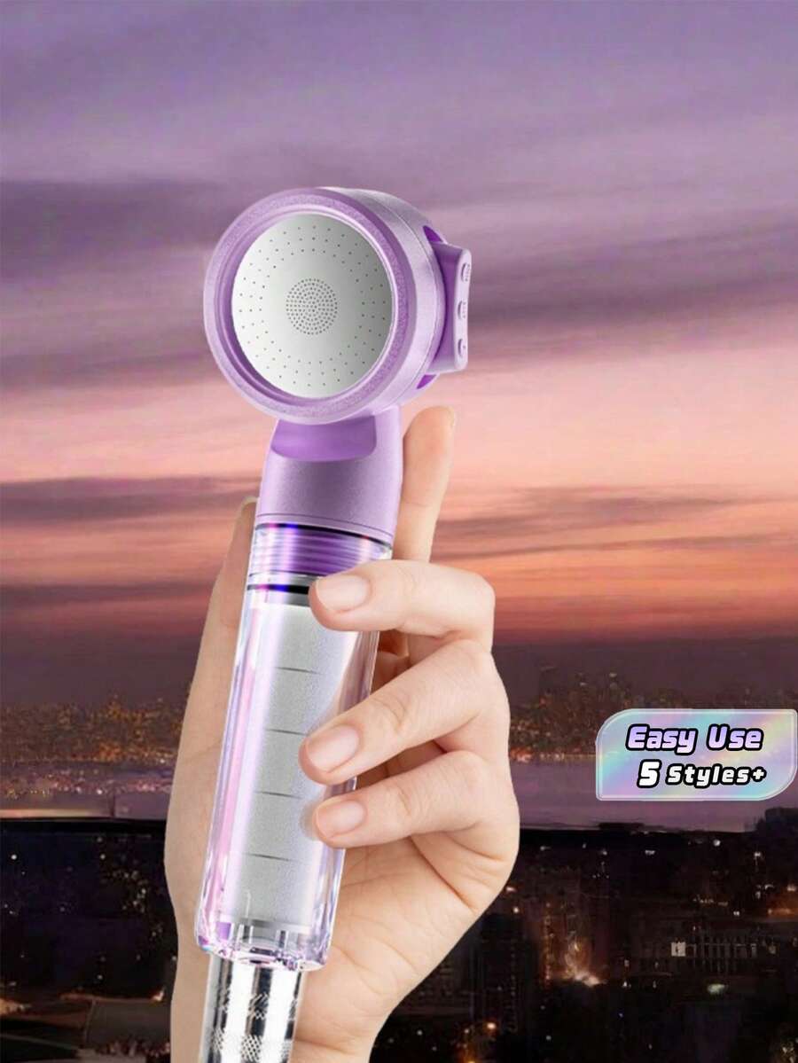 Vòi sen cầm tay mini lọc nước áp lực cao, vòi sen lọc nước cầm tay với lõi lọc thay thế được, khớp nối phổ biến cho du lịch & công tác - Nhiều màu - Xem 1