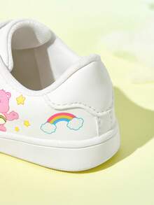 SHEIN X Care Bears 兒童時尚印花休閒白色鞋，運動、日常戶外跑步、上學，柔軟舒適 - 白色和紫色 - 查看 9