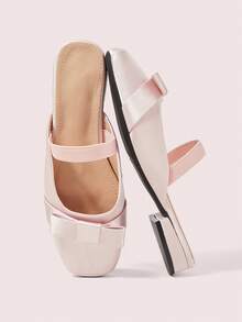 CUCCOO DOLLMOD Summer Big Bow Decoration, Sweet Style Sandals Shopping Date - Pink - View 1