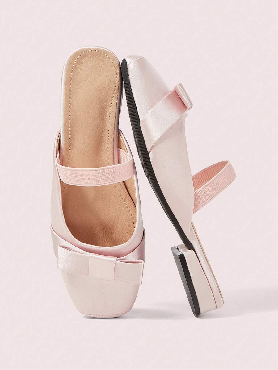 CUCCOO DOLLMOD Summer Big Bow Decoration, Sweet Style Sandals Shopping Date - Pink - View 1