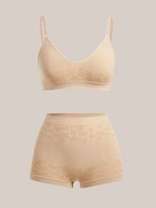 Barelissa 3sets Women Simple Camisole & Panty Set, Seamless Casual Undergarment - Multicolor - View 7