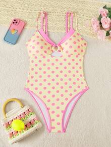 Swim Mod Traje de baño de una pieza a cuadros con tirantes finos para mujer, primavera/verano, para vacaciones en la playa - Multicolor - Ver 2
