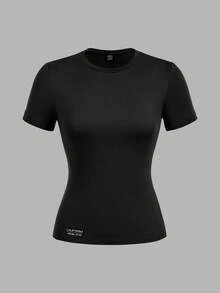 Tseoso 2PCS Women T-Shirts - Black - View 5