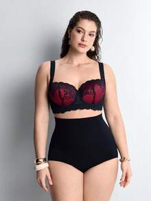 Slumbrini Plus Size Lace Underwire Push-Up Bra - Lift, Support And All-Day Comfort - Hot Pink - View 4