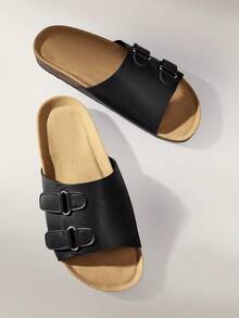 Solecia Women's Spring/Summer New Fashion Black Comfortable Flat -Style Beach Sandals - Black - View 5
