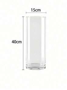 Acrylic Transparent Cylinder Vase Set, Tall Floor VasesUnbreakable Plastic Vases, Suitable For Living Room,Desk, Wedding Centerpiece Flower BouquetDecoration In Different Sizes - transparent - View 20