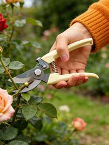 1pc Stainless Steel Garden Shears Pruning Shears For Plants Heavy Duty Hand Pruner Rust Proof Plant Trimmer For Branches Flowers Herbs Bonsai Roses Indoor Outdoor Gardening Tool - Garden Shears - View 4