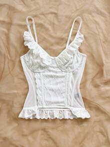 Soleia New Back To School Casual Cottagecore Vacation Western Beach Wedding Guest Graduation Brunch Women's St. Patrick's Day Spring Break Easter - White - View 3