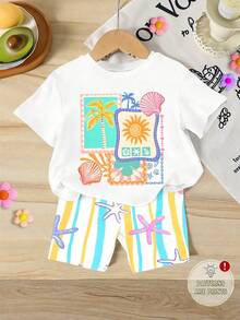 Spring And Summer Tween Girls Casual Fashion Creative Personalized High-End Refreshing Leopard Print Patchwork Graphic Letter Print Relaxed Back-To-School - Multicolor - View 4