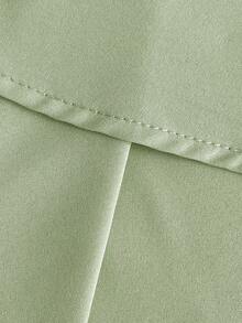 Manfinity Mode Men's Solid Color Plain Button Open Long Sleeve Shirt, For Husband, Work, Fall, Old Money Style, Formal - Mint Green - View 5