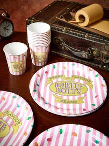 HARRY POTTER X SHEIN Vaso de papel desechable, Plato de papel, 10 piezas cada uno - Multicolor - Ver 2