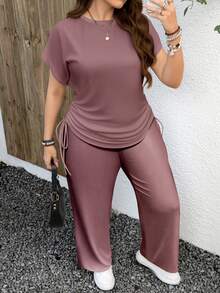 EMERY ROSE Lässiges minimalistisches Leopardenmuster 2 Stücke Set in Große Größen, geeignet für den Sommer - Verschiedenfarbig - Übersicht 6