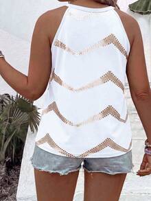EMERY ROSE Women's Spring/Summer New Hot-Selling Gradient Wave Stripe Print Casual Versatile Plus Size Camisole - Multicolor - View 2