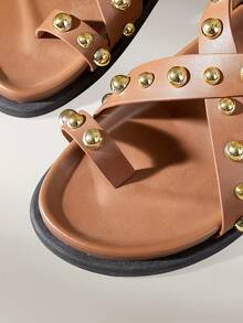 Solecia Women Shoes Spring And Summer New Fashion Brown Comfortable Flat Beach Shoes - Mocha Brown - View 5