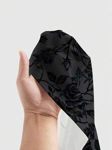 ROMWE Goth 玫瑰深色優雅宮廷風性感辣妹細肩帶大尺碼洋裝 - 深灰色 - 查看 5