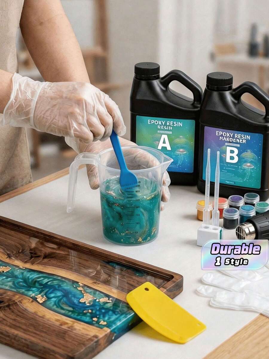32 Ounce Epoxy Resin - Crystal Clear Epoxy Resin Kit, Non-Yellowing & Bubble-Free Art Resin For Arts & Crafts, Jewelry Making, Wood Projects And Resin Molds (2 X 16 Ounces) - 16oz/472ml - View 1