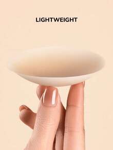 LUVLETTE Reusable Sticky Adhesive Silicone No Show Nipple Covers-A Good Choice For Slim-Fitting T-Shirts Wedding Bra - Light Beige - View 8