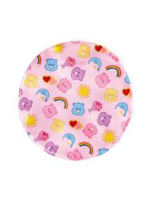 SHEIN X Care Bears 升級版雙層布料護髮帽，寬邊彈性緞面睡眠帽，柔軟舒適，適合居家日常睡眠穿戴 - 粉色 - 查看 6