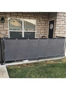 Opaque Privacy Screen Fabric, Sun Shade Sail, Outdoor Fence Screen Fabric, Fence Screen Fabric, Sun Canopy, UV-Resistant Sun Shade Cloth, Suitable For Porch, Patio, Backyard, Privacy Screen Fabric (Gray, Black, Beige) - Multicolor - View 9