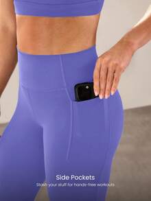 GLOWMODE 24" Peakbum Powersculpt™-Air Sculpt Flex 吸濕排汗涼感 V腰提臀運動緊身褲 高強度健身跑步訓練 秋冬款 - 長春花藍 - 查看 3