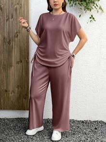 EMERY ROSE Lässiges minimalistisches Leopardenmuster 2 Stücke Set in Große Größen, geeignet für den Sommer - Verschiedenfarbig - Übersicht 5
