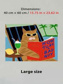 Joivida Fun Cat Print Posters, Frameless Cute Cartoon Cat Wall Decorations, Home Decorations, Party Decorations, Bohemian Wall Decorations, Aesthetic Room Decorations, Office Wall Decorations, Holiday Birthday Gifts - multicolor - View 18