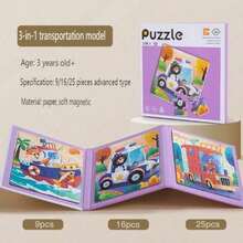 New Three-In-One Progressive Difficulty Magnetic Spell Book, Suitable For Children Over 3 Years Old, Puzzle Logic Development Puzzle Toys, Children's Day/Birthday Gift - Multicolor - View 15