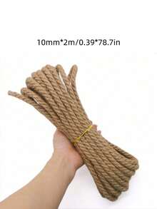 6/8/10/12mm * 2/5/10m 天然復古麻繩 加粗 DIY 家居裝飾 婚禮寵物抓板綁繩園藝派對裝飾用黃麻繩 - 多色 - 查看 16