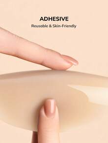LUVLETTE Reusable Sticky Adhesive Silicone No Show Nipple Covers-A Good Choice For Slim-Fitting T-Shirts Wedding Bra - Cinnamon - View 8