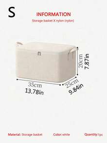 1 Túi vải gấp gọn đựng quần áo, tủ quần áo, tủ đựng đồ, phòng ngủ, chăn, quần áo theo mùa, túi vải trắng đơn giản, thích hợp để đựng đồ trong phòng ngủ và phòng khách, - trắng - Xem 12