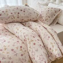Cirelle 2/3 Teile 100% Polyester Crinkle Bubble Gauze Textur Bettwäsche Set, weich und hautfreundlich, moderne Polyester Bettwäsche Kollektion für alle Jahreszeiten, 1 Bettbezug + 1/2 Kissenbezüge (keine Bettdecke enthalten) - Verschiedenfarbig - Übersicht 4