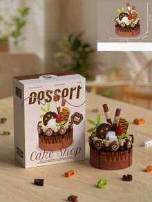 Set 12 Buah, Lebih dari 1700 Balok, Dekorasi Meja Pesta Bertema Makanan Penutup, Set Mainan Balok Bangunan Anak-anak, Perakitan Puzzle, Gaya Lucu dan Manis, Merupakan Hadiah Liburan Ideal untuk Teman - MultiWarna - View 19