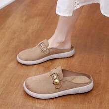 Zapatos Planos De Mujer - Khaki - View 1