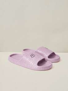 Cuccoo Ladies, Purple, Slippers, Cute Patterned Decoration. - Purple - View 4