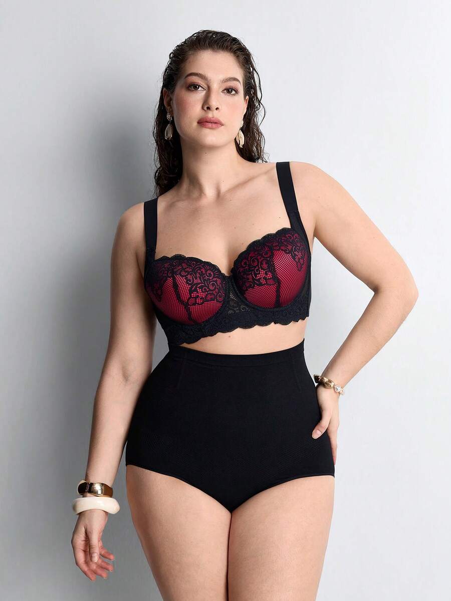 Slumbrini Plus Size Lace Underwire Push-Up Bra - Lift, Support And All-Day Comfort