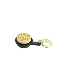 MINKOJA 1pc Realistic Miniature Pancake Keychain Fluffy With Frying Pan Base Golden Syrup Cream Butter Accent Decorative Food Charm Novelty Keyring For Backpack Purse Car Keys - Multicolor - View 9