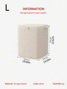 1 Túi vải gấp gọn đựng quần áo, tủ quần áo, tủ đựng đồ, phòng ngủ, chăn, quần áo theo mùa, túi vải trắng đơn giản, thích hợp để đựng đồ trong phòng ngủ và phòng khách, - trắng - Xem 13