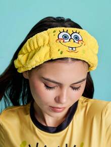 SpongeBob SquarePants | SHEIN 1 Buah Ikat Rambut Elastis Berbahan Plush, Dekorasi Rumah dan Kamar Mandi - Sponge Bob - View 3