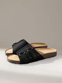 Solecia Women's Spring/Summer New Fashion Black Comfortable Flat -Style Beach Sandals - Black - View 7