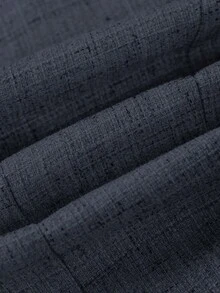 SHEIN Clasi Chaleco sin mangas para mujer con cierre de botón metálico, adecuado para ir al trabajo - Azul Marino - Ver 7