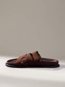 Solecia Women Shoes Spring/Summer Fashion Brown Comfortable Flat Beach Sandals, Vacation Style - Rust Brown - View 8