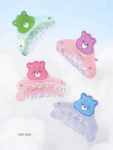 SHEIN X Care Bears 可愛雙面 3D 熊造型髮夾，適合女性 - 彩色 - 查看 6