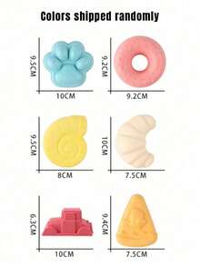 MINKOJA 6PCs Nordic Style Complete Beach Sand Toy Set With Ice Cream Molds - Multicolor - View 11
