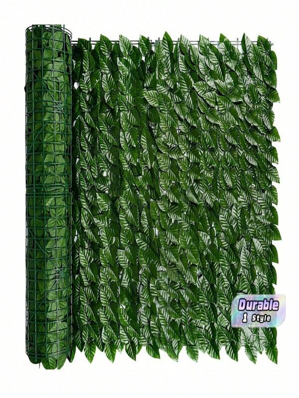 1 Stück 50*300cm Künstliche Efeu-Hecke Sichtschutz, künstliche immergrüne Blätter Balkon-Zaun-Ranke, UV-Schutz grüne Wandverkleidung, dekorative künstliche Pflanzenbarriere für Garten-Pfahl-Landschaftsbau, Outdoor-Hinterhof-Terrassen-Wanddekoration
