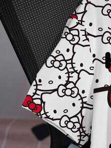 HELLO KITTY AND FRIENDS | SHEIN 大尺碼夏季休閒卡通印花T恤 - 白色 - 查看 7