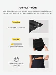 GLOWMODE Ropa interior moldeadora con elevación de glúteos, control del abdomen y cintura alta, para uso diario y casual - Negro - Ver 2
