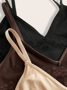 Barelissa 3sets Women Simple Camisole & Panty Set, Seamless Casual Undergarment - Multicolor - View 8