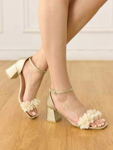 CUCCOO HITCHD Women's High Heel Sandals Summer - Gold - View 5