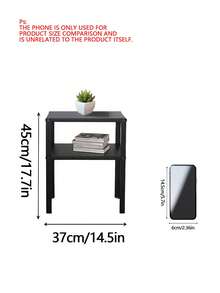 1pc Space-Saving Simple Iron Bedside Shelf, Bedside Table, Nightstand, Assembly Required - Multicolor - View 4