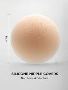 LUVLETTE Reusable Sticky Adhesive Silicone No Show Nipple Covers-A Good Choice For Slim-Fitting T-Shirts Wedding Bra - Vanilla - View 3